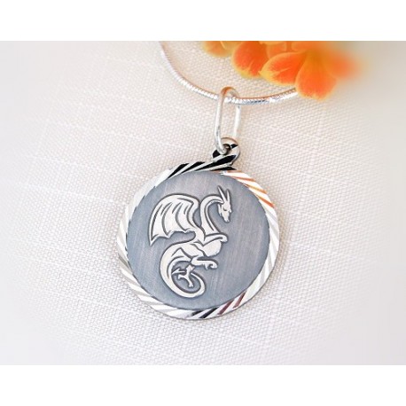 Drachen Anhänger Silber 925 Silberschmuck ST65