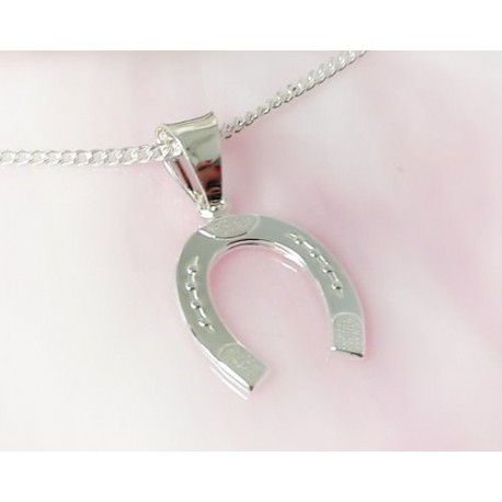  Hufeisen Anhänger Silber 925 Silberschmuck SU240