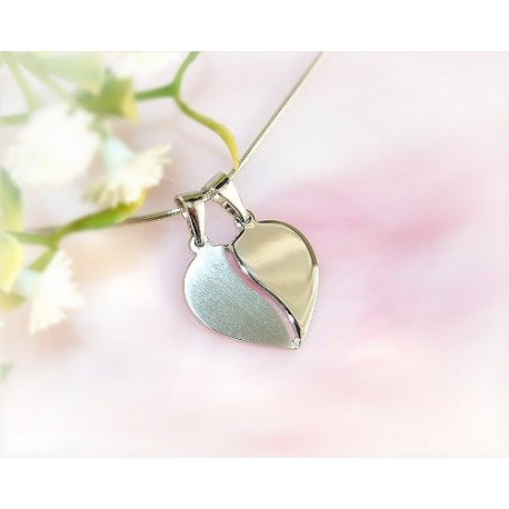 Partnerherz Anhänger Silber 925  SU04
