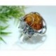 Bernsteinschmuck - Bernstein-Ring  19 mm Silber-925  (HE31)