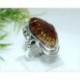 Bernsteinschmuck - Bernstein-Ring  19 mm Silber-925  (HE32)