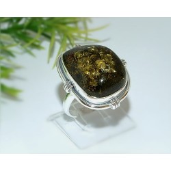 Bernsteinschmuck Bernstein Ring  20 mm Silber 925  HE76a