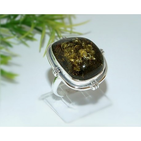 Bernsteinschmuck Bernstein Ring  20 mm Silber 925  HE76a