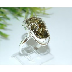 Bernsteinschmuck - Bernstein-Ring  20 mm Silber-925  (HE77)