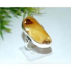 Bernsteinschmuck - Bernstein-Ring  18,5 mm Silber-925  (HE92)