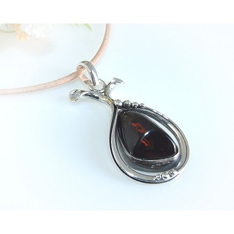 Bernsteinschmuck - Bernstein-Anhänger  Silber-925 AM78