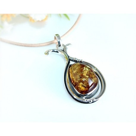 Bernsteinschmuck - Bernstein-Anhänger  Silber-925 AM72