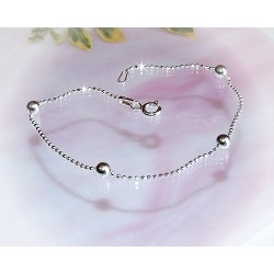 Kugel Armband Silber 925 Damen 18 cm sg30