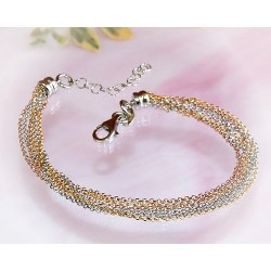 Armband Silber 18 cm Silber-925 vergoldet SG24