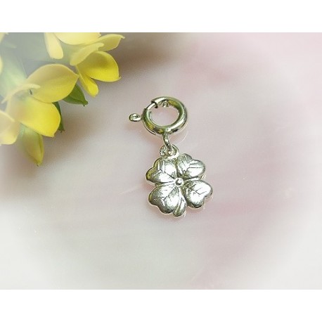 Kleeblatt Charms Anhänger Silber 925 su26