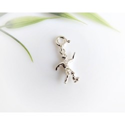 Fußballer Silber-925 Charms Anhänger SU35