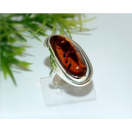 Bernsteinschmuck Bernstein Ring 17,5 mm Silber 925 HF05a