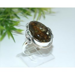 Bernstein Ring 21 mm Silber 925 HF15a
