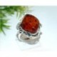 Bernsteinschmuck - Bernstein-Ring 19 mm Silber-925  (HF22)