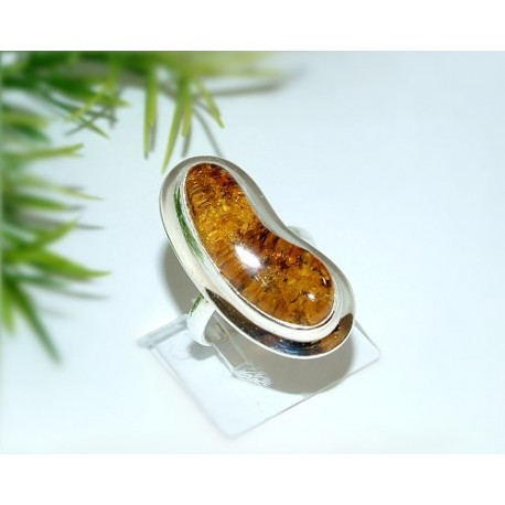 Bernsteinschmuck Bernstein Ring 16,5 mm Silber 925 HF21a