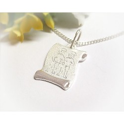 Sternzeichen Zwillinge Anhänger Silberschmuck SU13