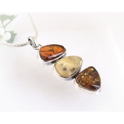 Bernstein Anhänger Silber 925 AM149