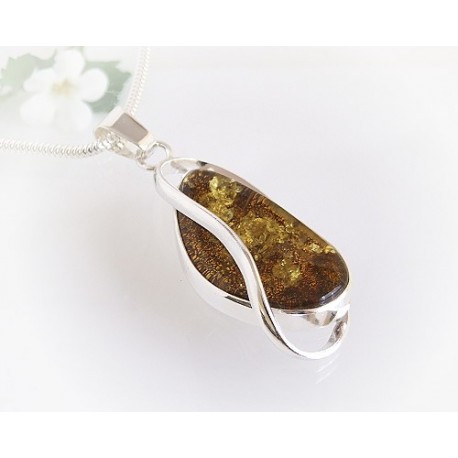 Bernsteinschmuck - Bernstein-Anhänger  Silber-925 AM154