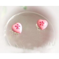 Kinder Ohrringe Silber 925 Herz rosa AK37