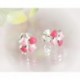 Kinder Ohrringe Silber 925 Blume rosa AK42