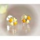 Kinder Ohrringe Silber 925 Blumen gelb AK36