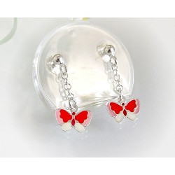 Kinder Ohrringe Silber 925 Schmetterlinge AK48