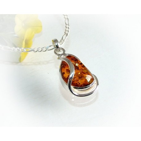 Bernsteinschmuck - Bernstein-Anhänger  Silber-925  (AM192)