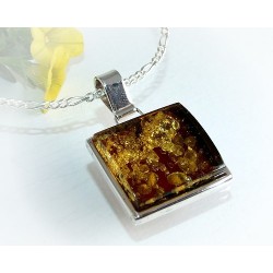 Bernsteinschmuck - Bernstein-Anhänger  Silber-925  (AM187)