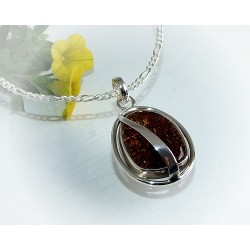 Bernsteinschmuck - Bernstein-Anhänger  Silber-925  (AM201)