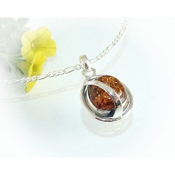 Bernsteinschmuck - Bernstein-Anhänger  Silber-925  (AM167)