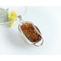 Bernsteinschmuck - Bernstein-Anhänger  Silber-925  (AM171)