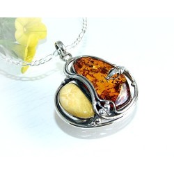 Bernsteinschmuck - Bernstein-Anhänger  Silber-925  (AM175)