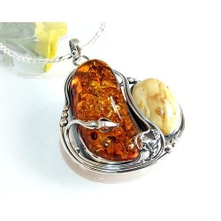 Bernsteinschmuck - Bernstein-Anhänger  Silber-925  (AM211)