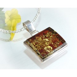 Bernsteinschmuck - Bernstein-Anhänger  Silber-925  (AM215)