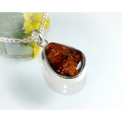 Bernsteinschmuck - Bernstein-Anhänger  Silber-925  (AM227)