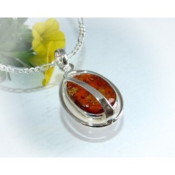 Bernstein Anhänger Silber 925 AM239