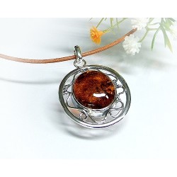 Bernsteinschmuck - Bernstein-Anhänger  Silber-925  (AM250)