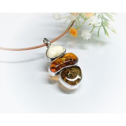 Bernsteinschmuck - Bernstein-Anhänger  Silber-925  (AM244)