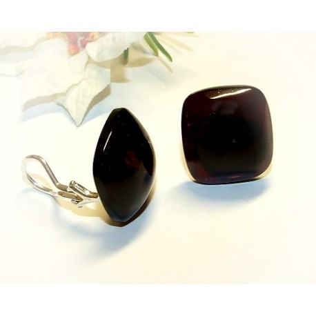 Bernstein Ohrclips Silber 925 Bernsteinschmuck   (BV38)