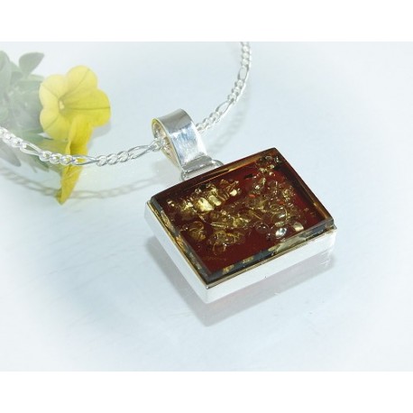 Bernsteinschmuck - Bernstein-Anhänger  Silber-925  (AM172)