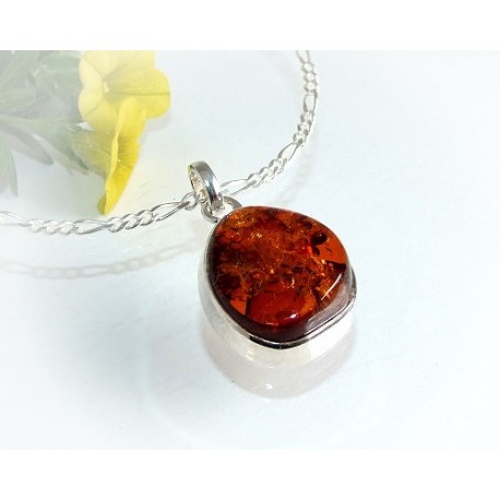 Bernsteinschmuck - Bernstein-Anhänger  Silber-925  (AM188)