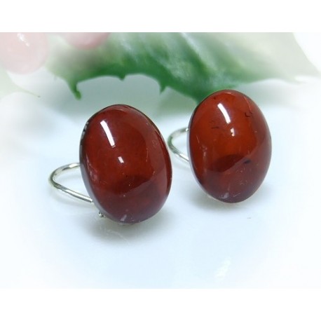 Bernstein Ohrclips Silber 925 Bernsteinschmuck   (BV49)