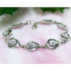 Armband Silber Zirkonia 18,5 cm Silber-925  (FA17)