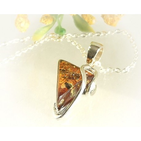 Bernsteinschmuck - Bernstein-Anhänger  Silber-925  (AM284)