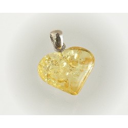 Bernstein Herzanhänger Silber 925  AM303