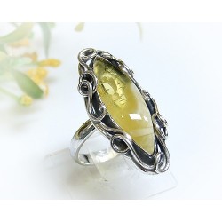 Bernstein-Ring 17 mm Silber-925  (HF118)