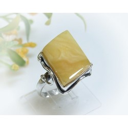 Bernstein Ring 17 mm Silber 925 HF120a