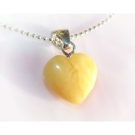 Bernstein Anhänger Herz Silber-925 AM331