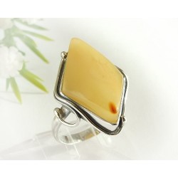 Bernstein Ring 18 mm Silber 925 HF229