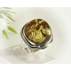 Bernstein-Ring  18,5 mm Silber-925  (HF177)